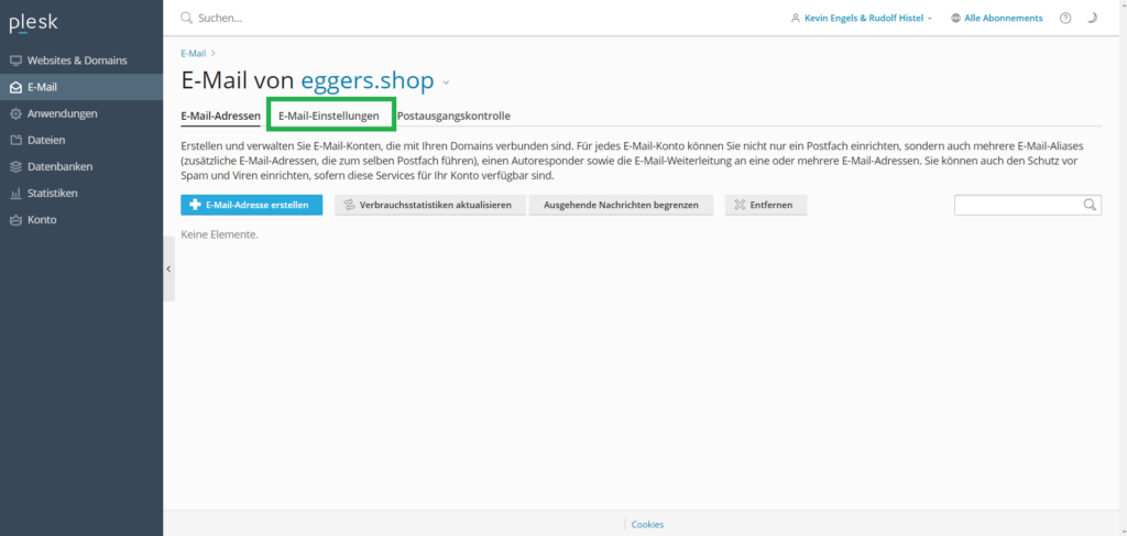 DKIM-Spamschutz - Email-Einstellung